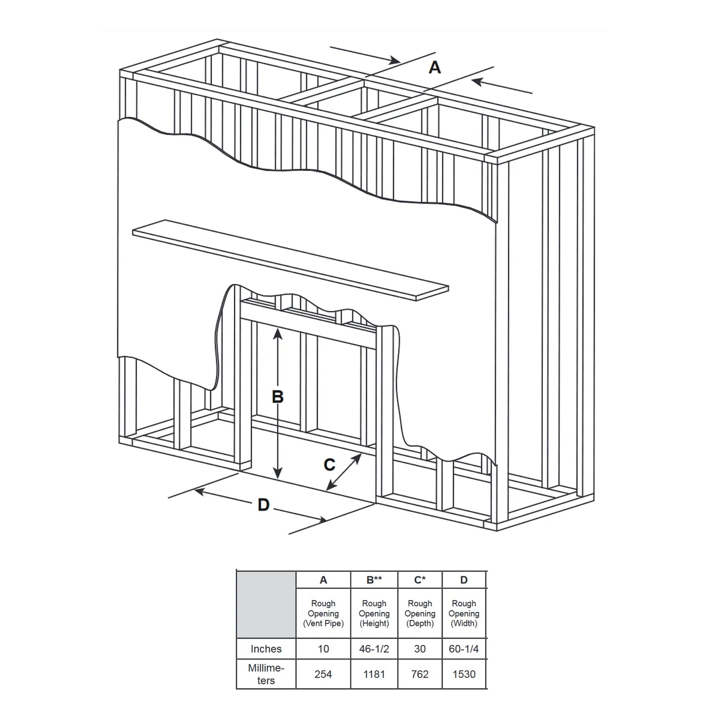 Majestic Marquis 42 Direct Vent See through Fireplace - MARQ42STIN