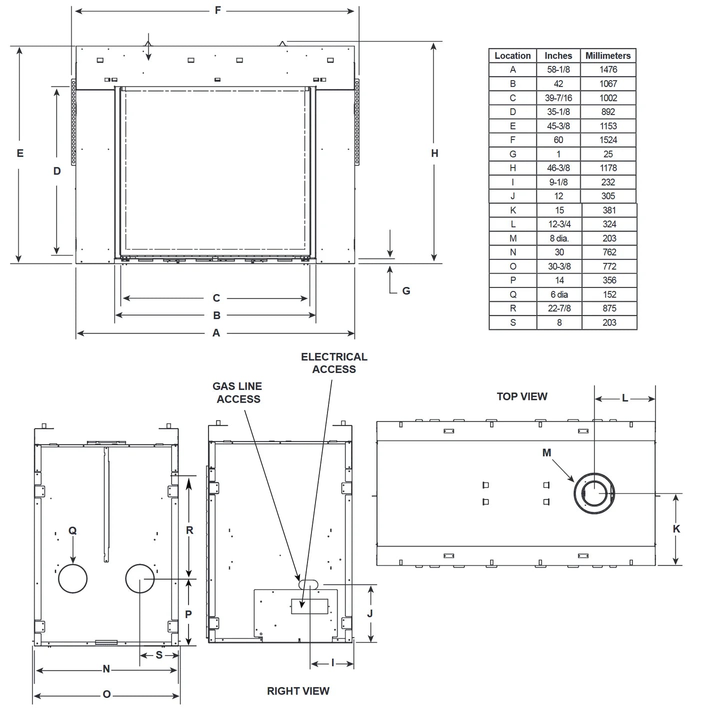 Majestic Marquis 42 Direct Vent See through Fireplace - MARQ42STIN