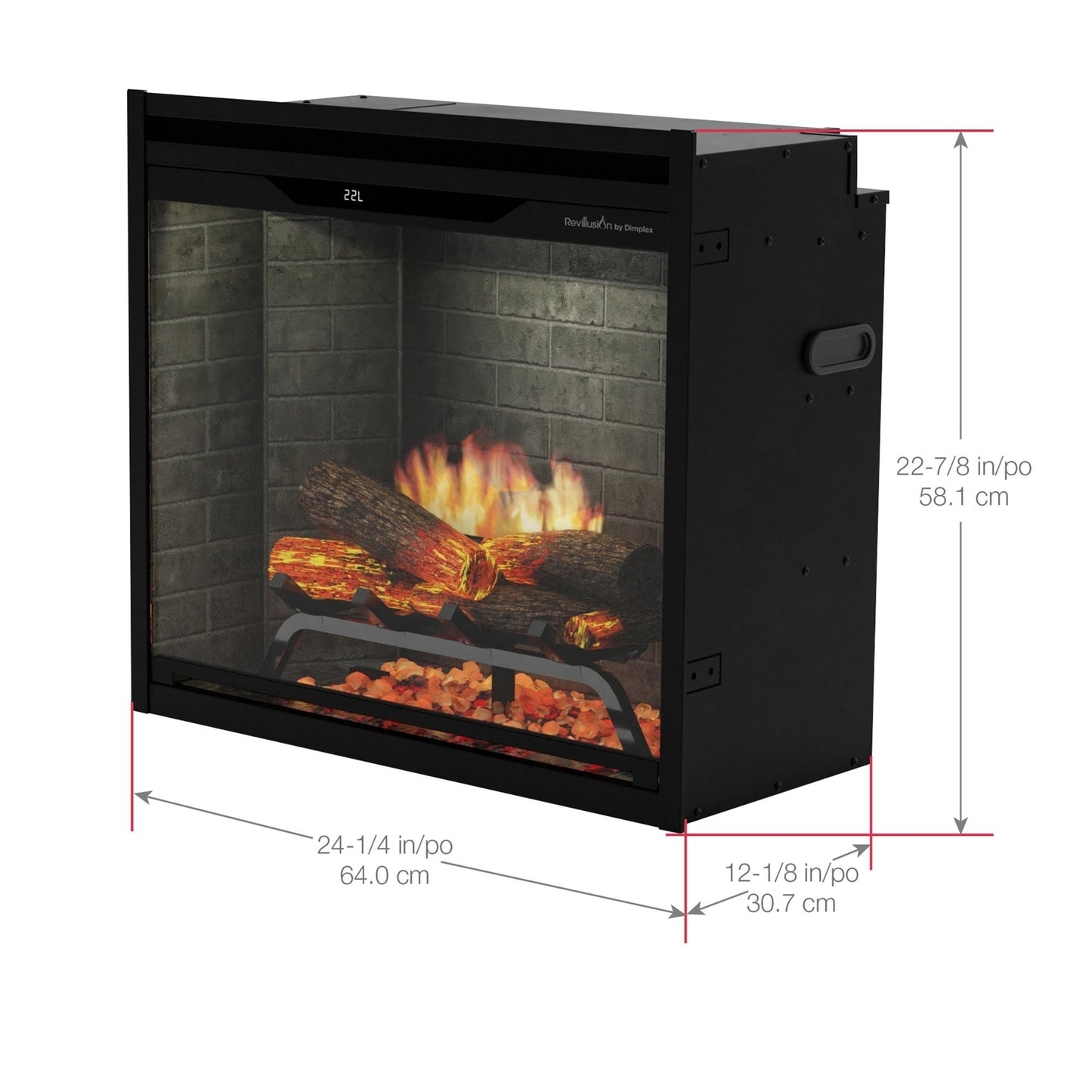 Dimplex Revillusion 24" Built-In Firebox – Black