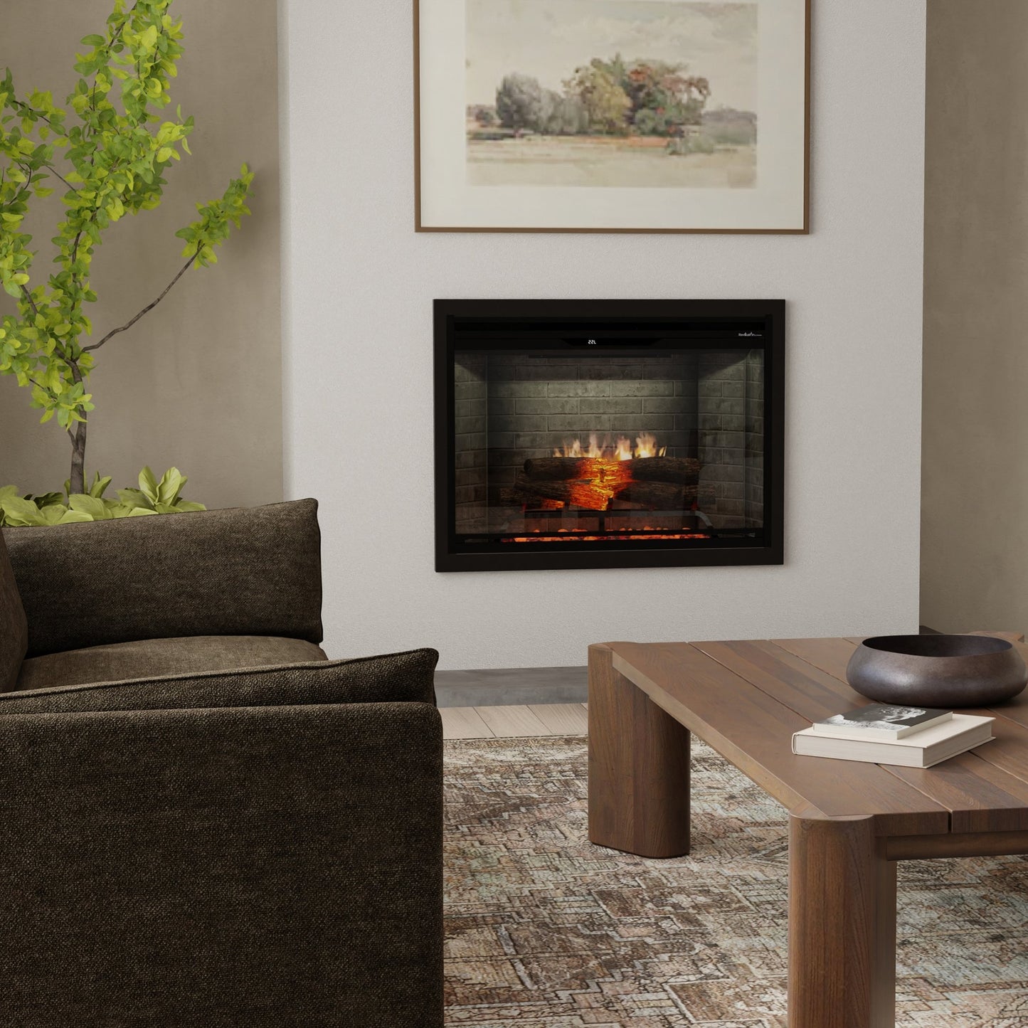 Dimplex Revillusion 36" Built-In Electric Firebox – Neutral Brick REV36-NB