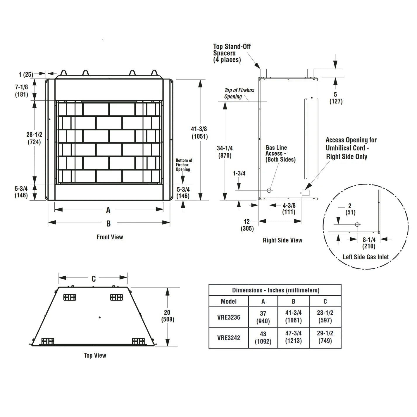 Superior 42 Inch Vent Free Outdoor Gas Fireplace - VRE3242