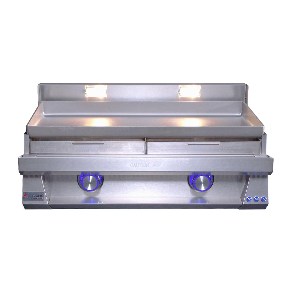 Le Griddle Pro Series 75 - 2 Burner With Interior Light - 6mm Plate - OML75P6