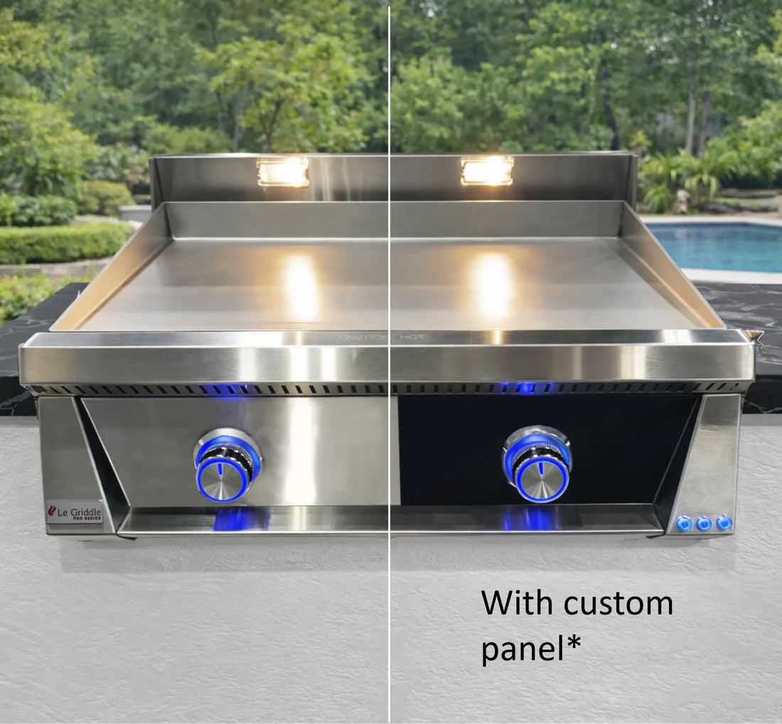 Le Griddle Pro Series - Matte Black Front Pannel Option - OML75BKPNL / - OML105BKPNL