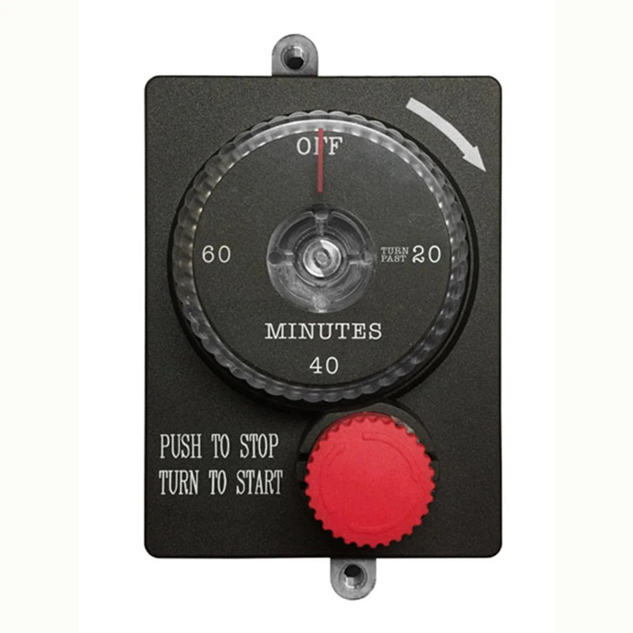 Mechanical Timer with Manual Emergency Shut-Off - 1 Hour Countdown Timer ESTOP1-0H