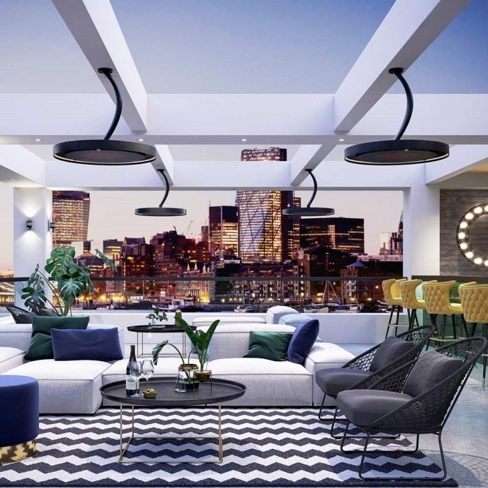 Bromic Eclipse Smart-Heat Electric Pendant + Twin 24" Pole - BH0920001