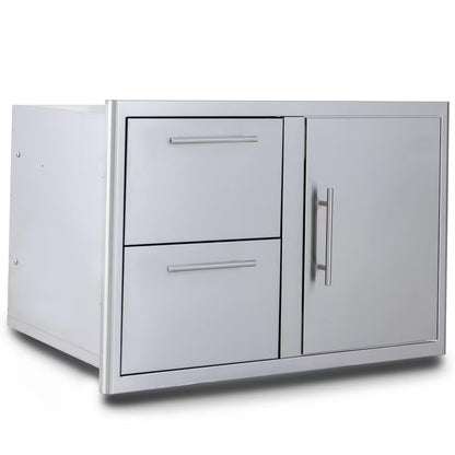 Blaze Luxury Living 10' Galley Bar Island w/ Granite Overhang AD32 x2, DRW3 BLZ-LL10-GALLEY