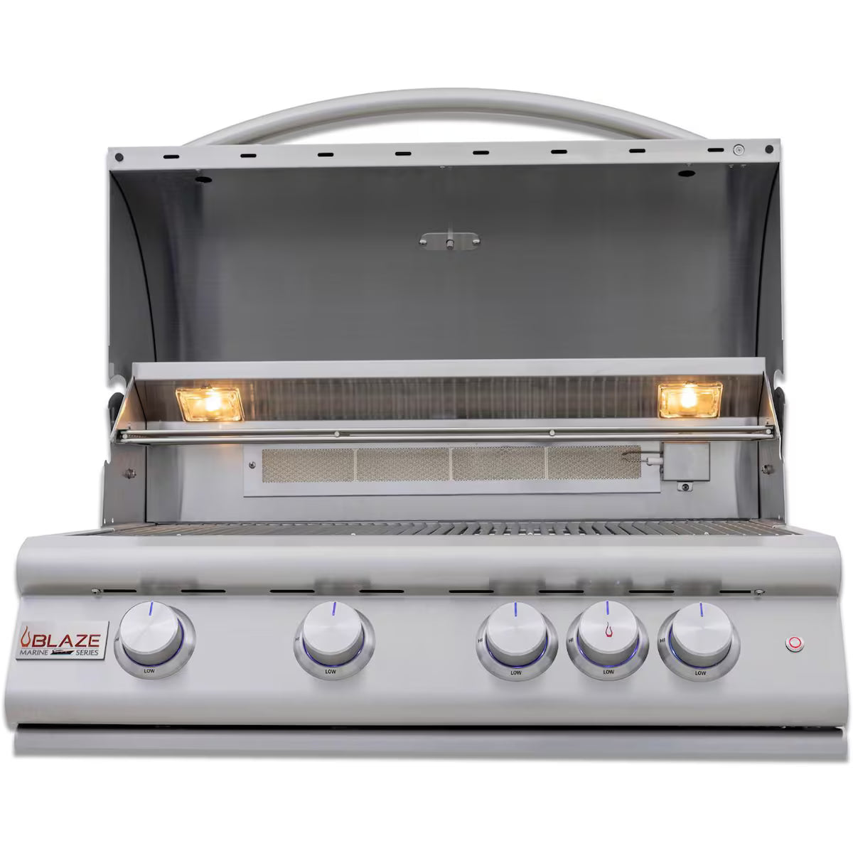 Blaze 32 4-Burner Marine Grade LTE+ Grill w/ Lift-Assist Hood & Rear Infrared Burner - BLZ-4LTE3MG