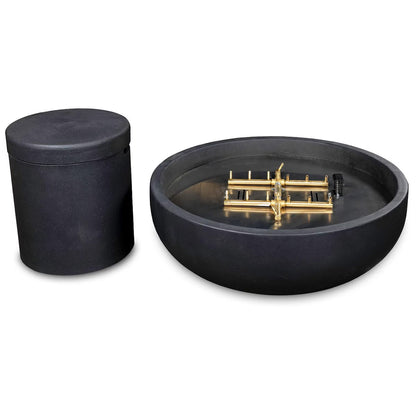 Blaze 38-Inch Round Concrete Natural Gas Fire Bowl in Phantom BLZ-38-FBOWL-NG