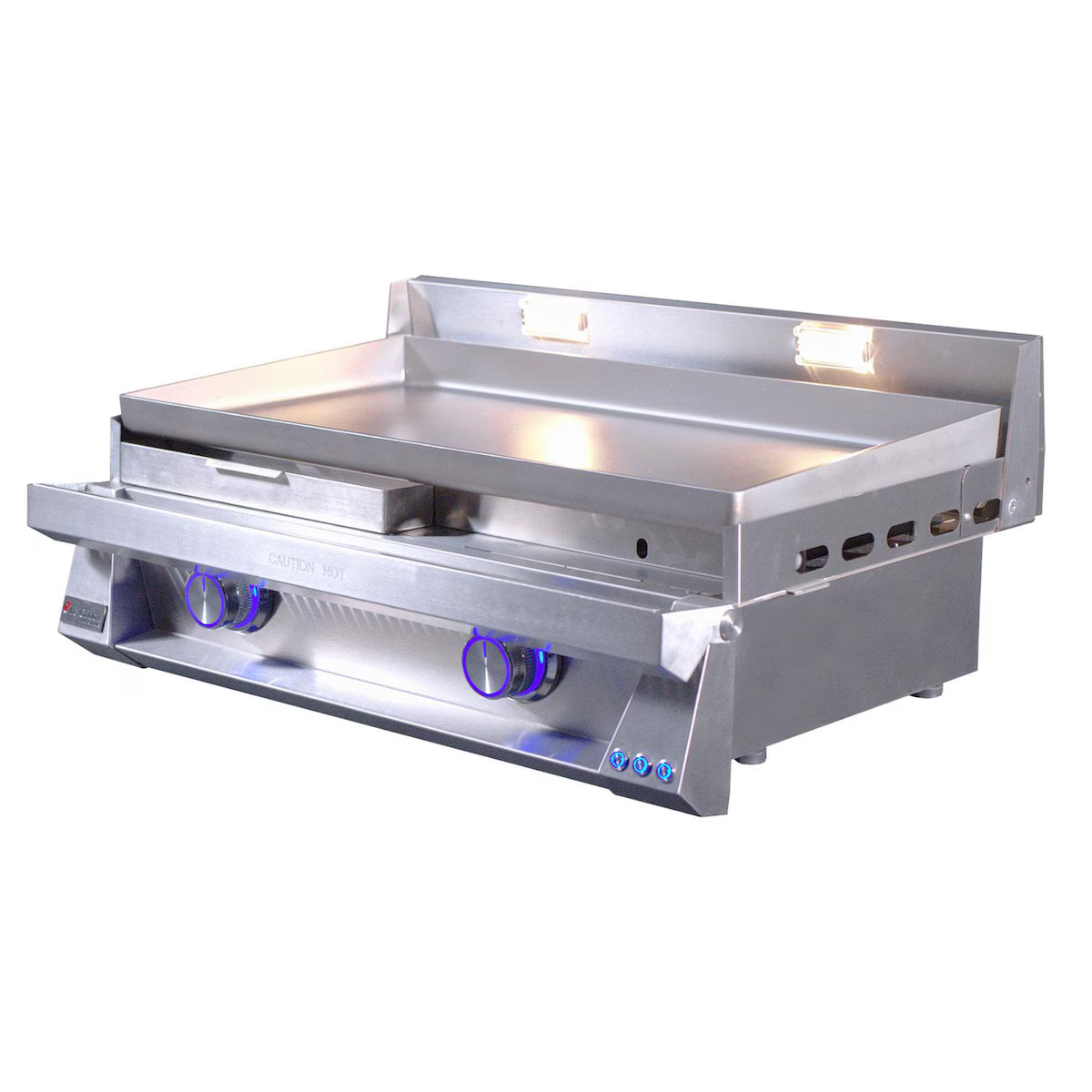 Le Griddle Pro Series 75 - 2 Burner With Interior Light - 6mm Plate - OML75P6