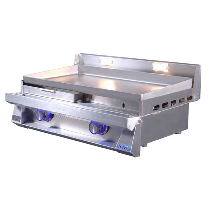 Le Griddle Pro Series 75 - 2 Burner With Interior Light - 6mm Plate - OML75P6