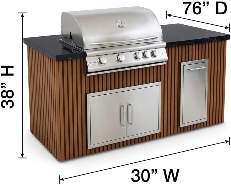 Blaze Luxury Living 6' Galley Bar Island w/ Granite Overhang BLZ-LL6-GALLEY