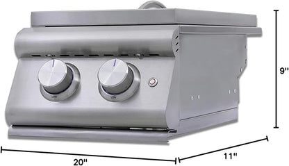 Blaze LTE+ Built-In Propane Double Side Burner BLZ-SB2-LTEPLUS-LP
