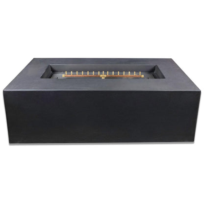 Blaze 60-Inch Rectangular Concrete Propane Fire Pit Table in Phantom BLZ-60-FTABLE-LP