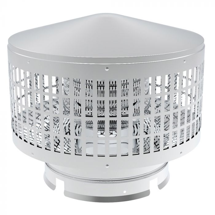 Superior 6 Inch Diameter Wood Burning Round Cap with Spark Arrester - 6SPC