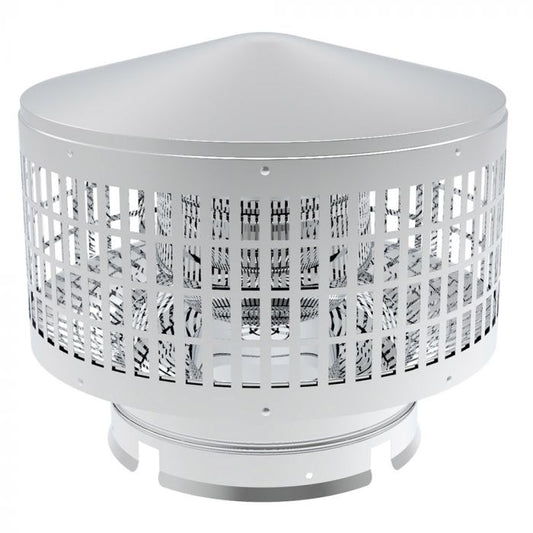 Superior 6 Inch Diameter Wood Burning Round Cap with Spark Arrester - 6SPC