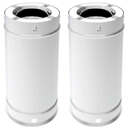 Superior 6 Inch Diameter Wood Burning 12 Inch SS Chimney Length (2pk) - 6SPS12-2