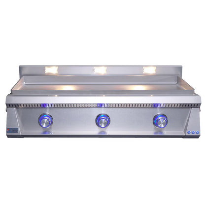 Le Griddle Pro Series 105 - 3 Burner - With Interior Lights - 6mm Plate - OML105P6