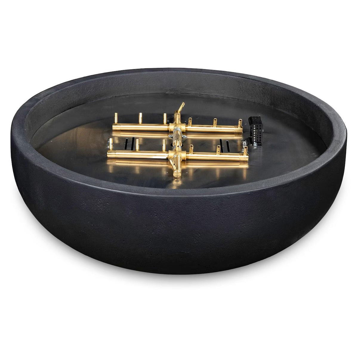 Blaze 38-Inch Round Concrete Natural Gas Fire Bowl in Phantom BLZ-38-FBOWL-NG