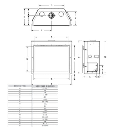 Empire Rushmore 50 Inch Clean Face Direct Vent Gas Fireplace - DVCT50CBP