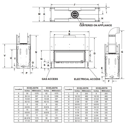 Majestic Echelon II 48 See Through Linear Direct Vent Gas Fireplace - ECHEL48STIN-C