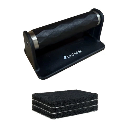 Le Griddle Cleaning Handle w/ 3 Scour Pads - LGCLEAN
