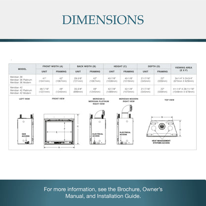 Majestic Meridian 42 Direct Vent Gas Fireplace - MER42