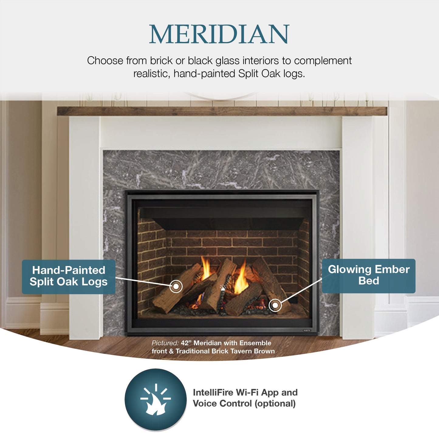 Majestic Meridian 42 Direct Vent Gas Fireplace - MER42