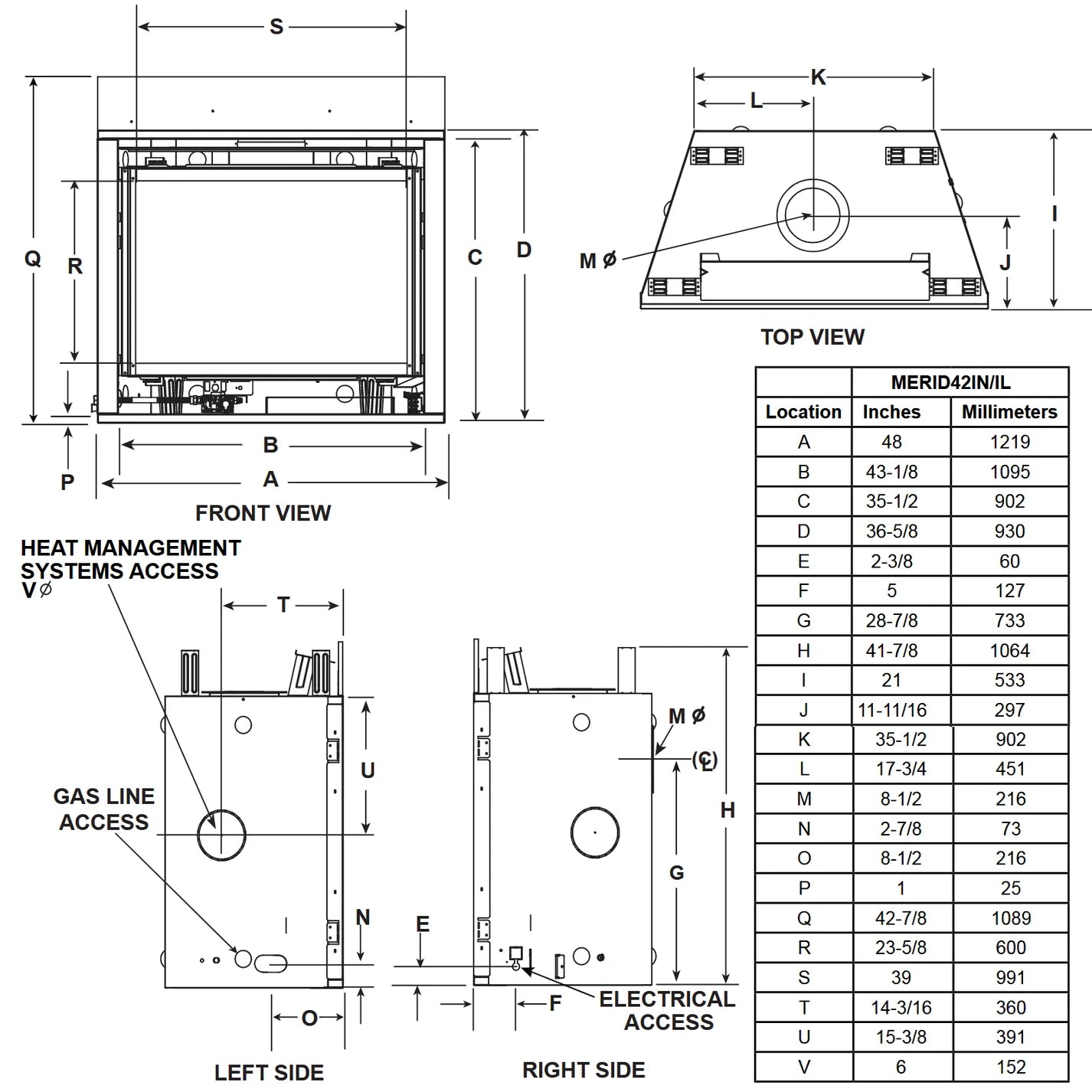 Majestic Quartz 42 Direct Vent Gas Fireplace - QUARTZ42
