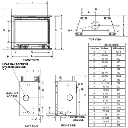Majestic Quartz 42 Direct Vent Gas Fireplace - QUARTZ42