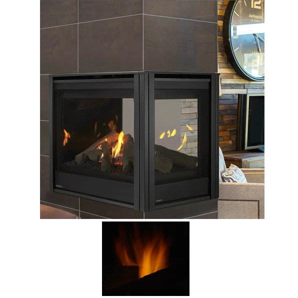 Majestic 36 Pier Direct Vent Multi Side Top/Rear Gas Fireplace - PIER-DV36IN