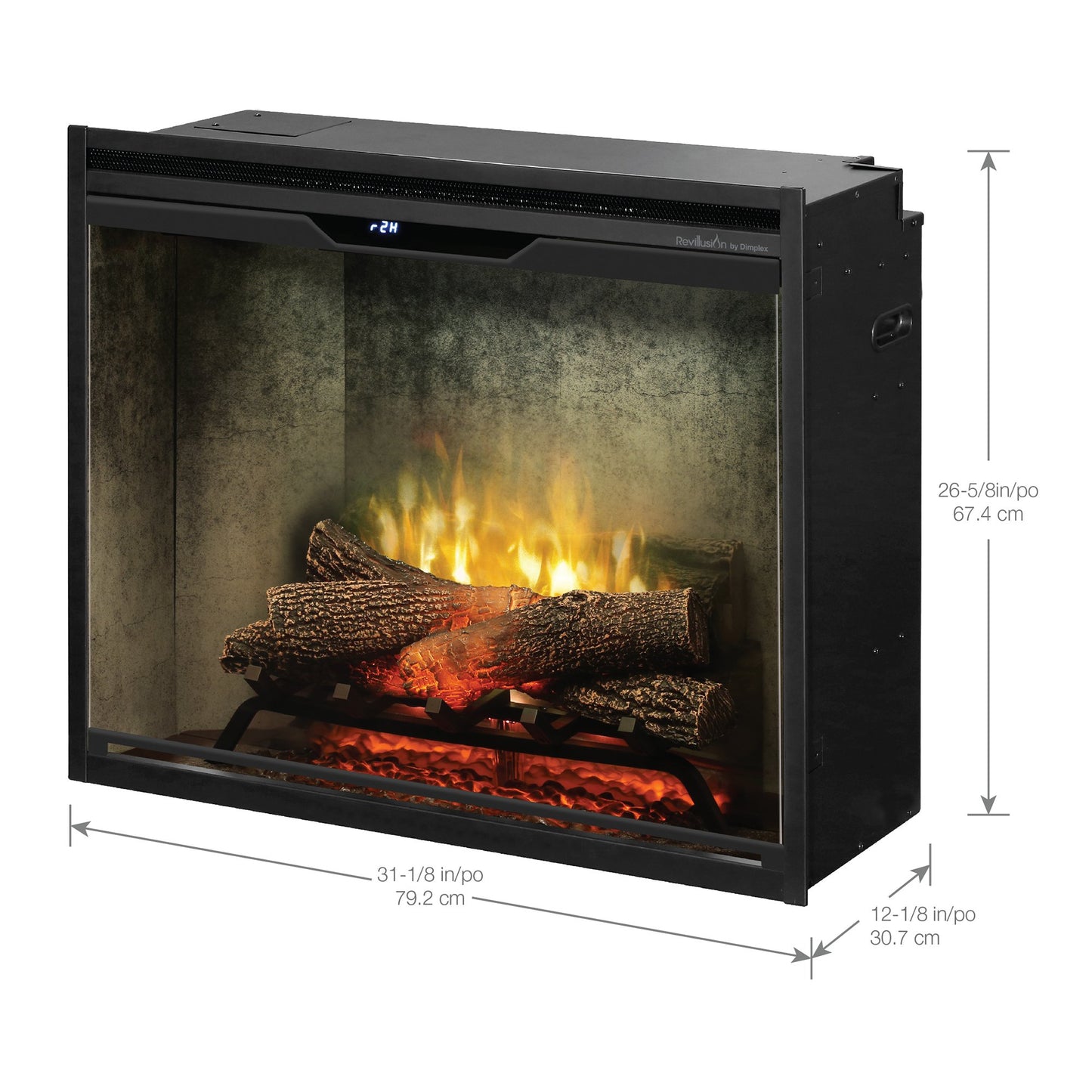 Dimplex Optimyst e-MatriX 35" Built-In Water Vapor Fireplace (Front-Facing)