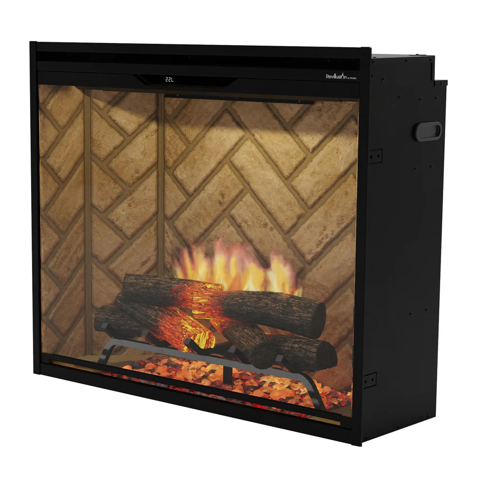 Dimplex Revillusion 36" Portrait Built-In Electric Firebox – Herringbone REV36P-HB