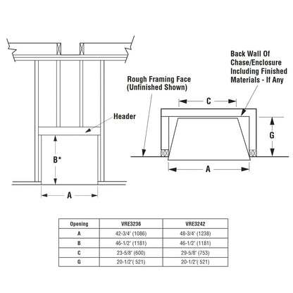 Superior 42 Inch Vent Free Outdoor Gas Fireplace - VRE3242