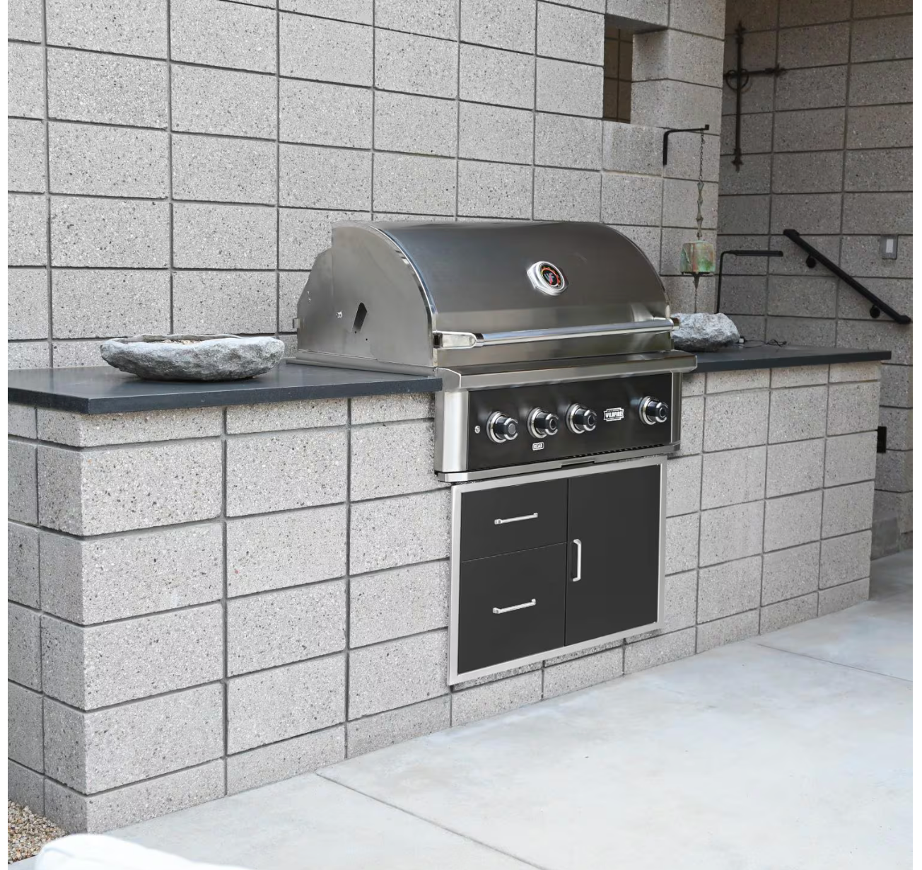 Wildfire Outdoor Living Ranch Pro 36" Gas Grill Black 304 WF-PRO36G-RH