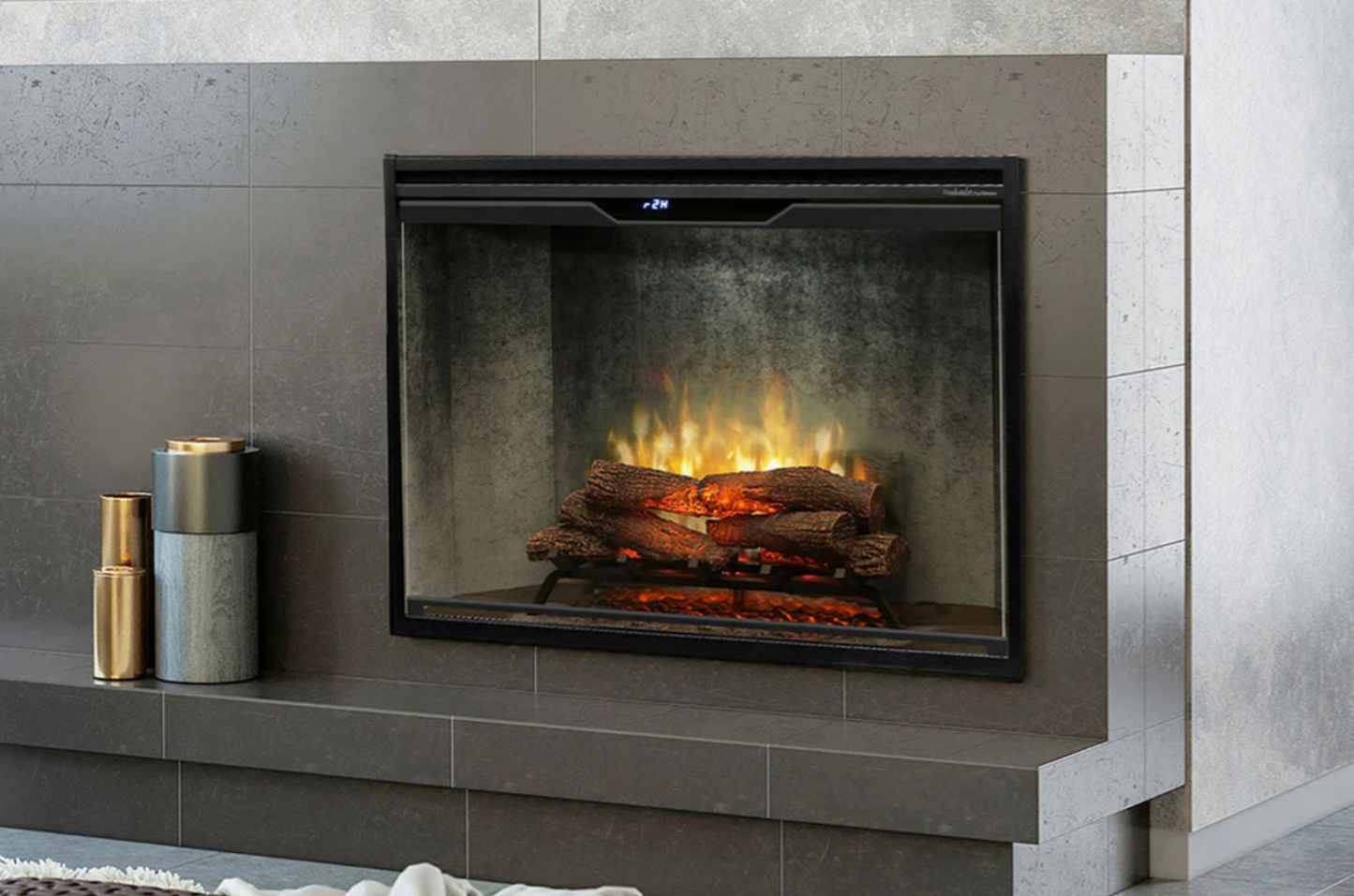 Dimplex Revillusion 42" Built-In Electric Firebox – Weathered Concrete REV42-WC