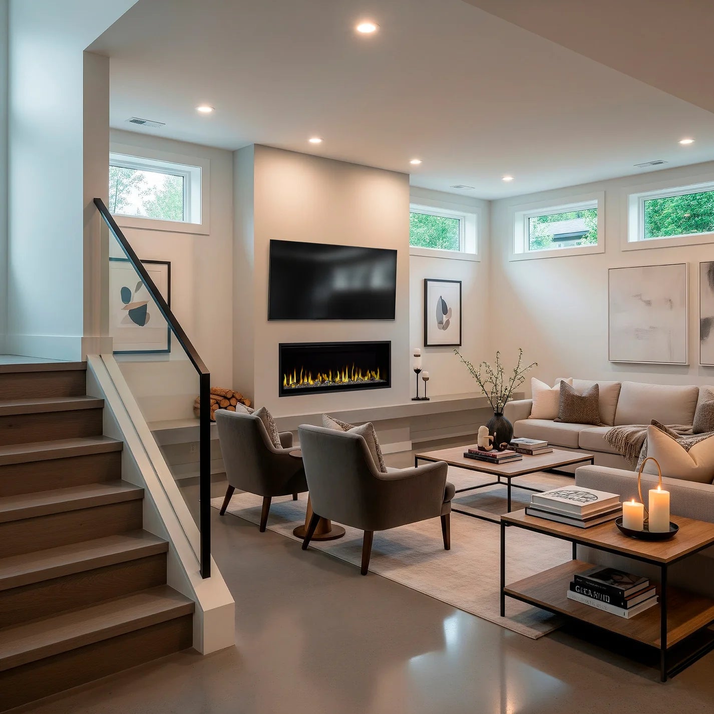 SimpliFire Allusion Edge Linear Electric Fireplace