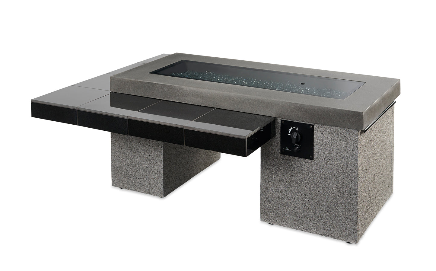 The Outdoor GreatRoom Company Uptown Iroko Gas Fire Pit Table - UPT-1242-IRO-NG