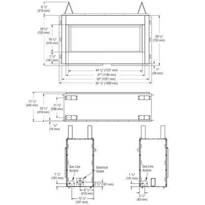 Superior 43 Inch Linear Vent Free Outdoor Gas Fireplace - VRE4543