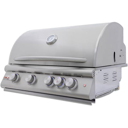 Blaze 32 4-Burner Marine Grade LTE+ Grill w/ Lift-Assist Hood & Rear Infrared Burner - BLZ-4LTE3MG