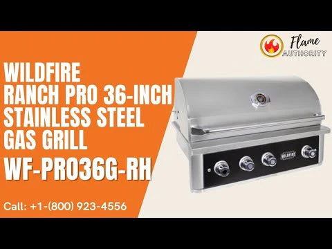 Wildfire Outdoor Living Ranch Pro 36" Gas Grill Black 304 WF-PRO36G-RH