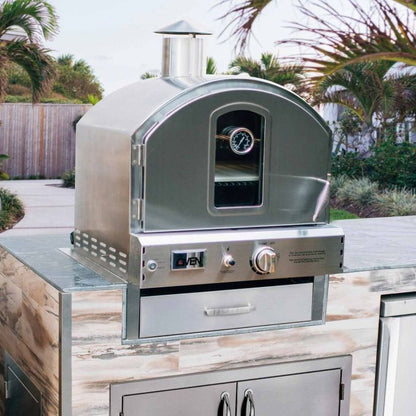 Summerset Grills Stainless Steel BBQ Island Flange Kit for Built-In/Countertop Outdoor Pizza Oven-OV-FLANGE KIT