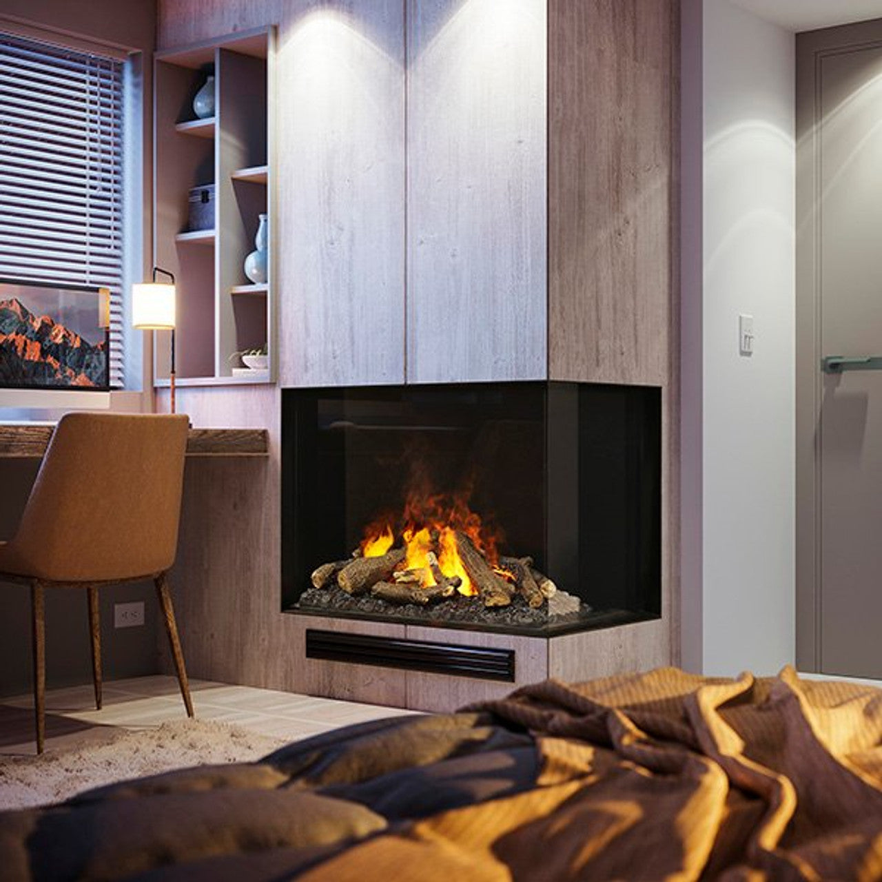 Dimplex Optimyst e-MatriX 37" Built-In Water Vapor Fireplace (Right-Facing)