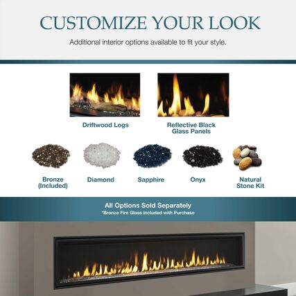 Majestic Echelon II 48 See Through Linear Direct Vent Gas Fireplace - ECHEL48STIN-C