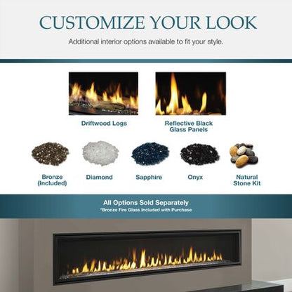 Majestic Echelon II 48 See Through Linear Direct Vent Gas Fireplace - ECHEL48STIN-C