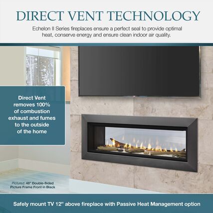 Majestic Echelon II 48 See Through Linear Direct Vent Gas Fireplace - ECHEL48STIN-C