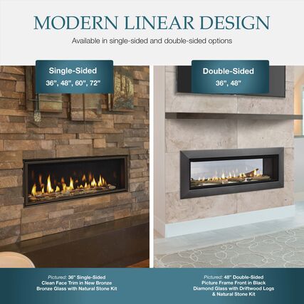 Majestic Echelon II 48 See Through Linear Direct Vent Gas Fireplace - ECHEL48STIN-C