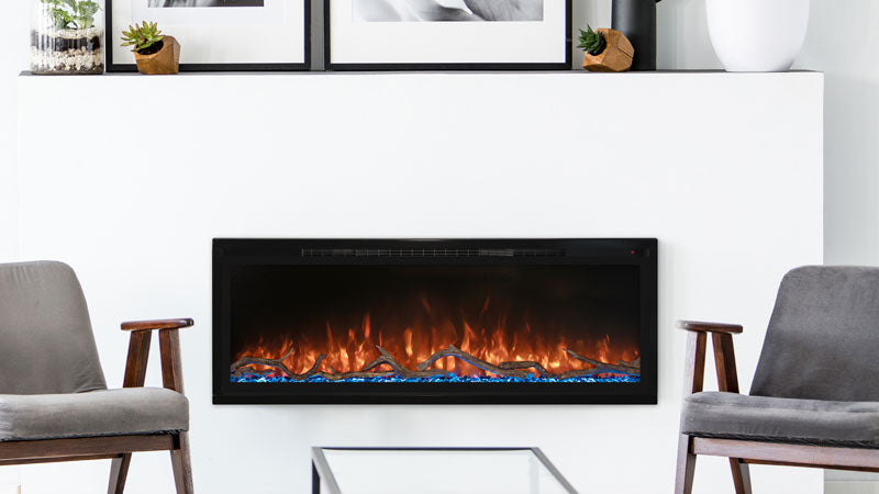 Modern Flames Spectrum Slimline 60" Wall Mount/Recessed Electric Fireplace - SPS-60B