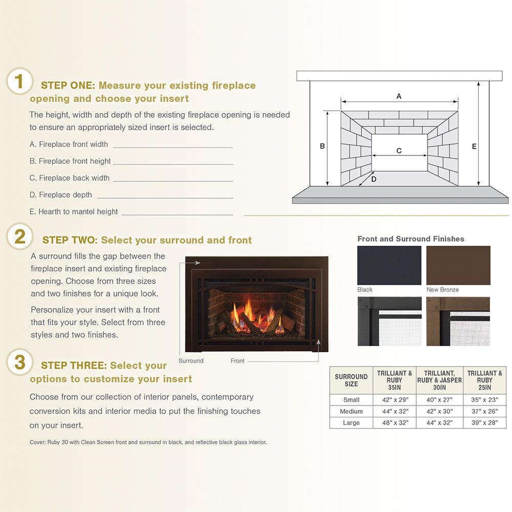 Majestic Trilliant 25" Direct Vent Gas Insert - TRILLIANT25