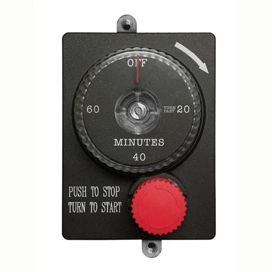 Mechanical Timer with Manual Emergency Shut-Off - 1 Hour Countdown Timer ESTOP1-0H