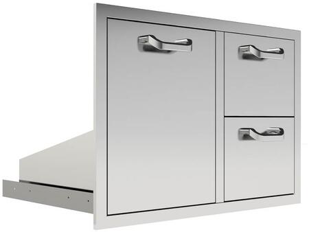 NorCal 260 Series 32-Inch Double Drawer & Roll-Out Trash/Propane Bin On Right Combo